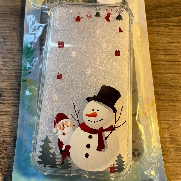 3/$15 New IPhone XR Clear Winter Snowman Christmas Phone Case - Picture 3 of 4